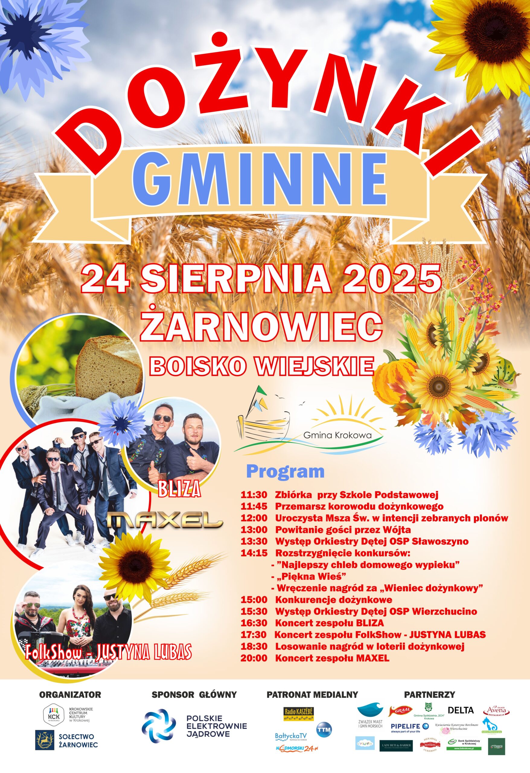 Dożynki Gminne 2025 – Żarnowiec, 24 sierpnia!